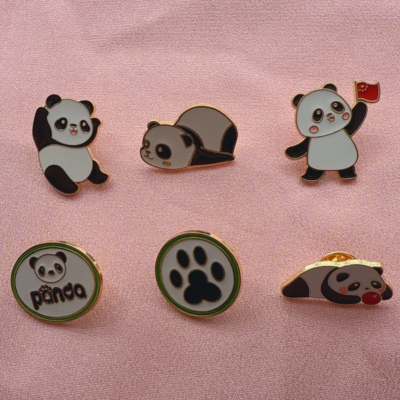 6pcs Cartoon China Panda Badge - огляд і ціна Event Party