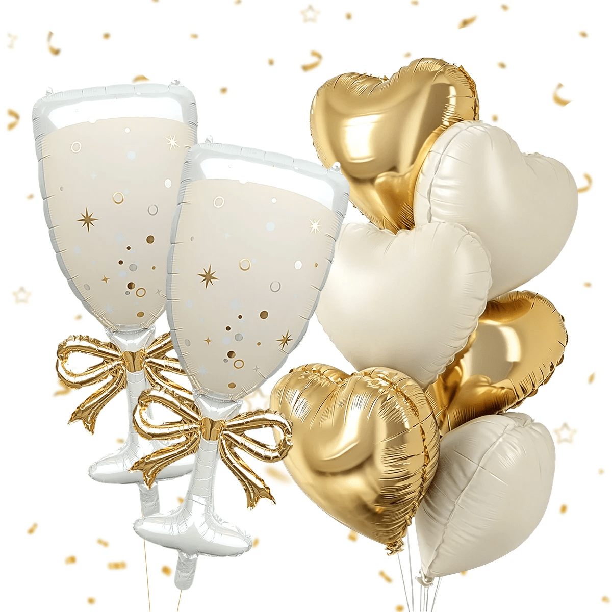 9pcs Champagne Wine Glass Them - огляд і ціна Balloon Pump Hand