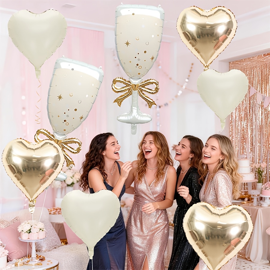 9pcs Champagne Wine Glass Them - огляд і ціна Balloon Pump Hand