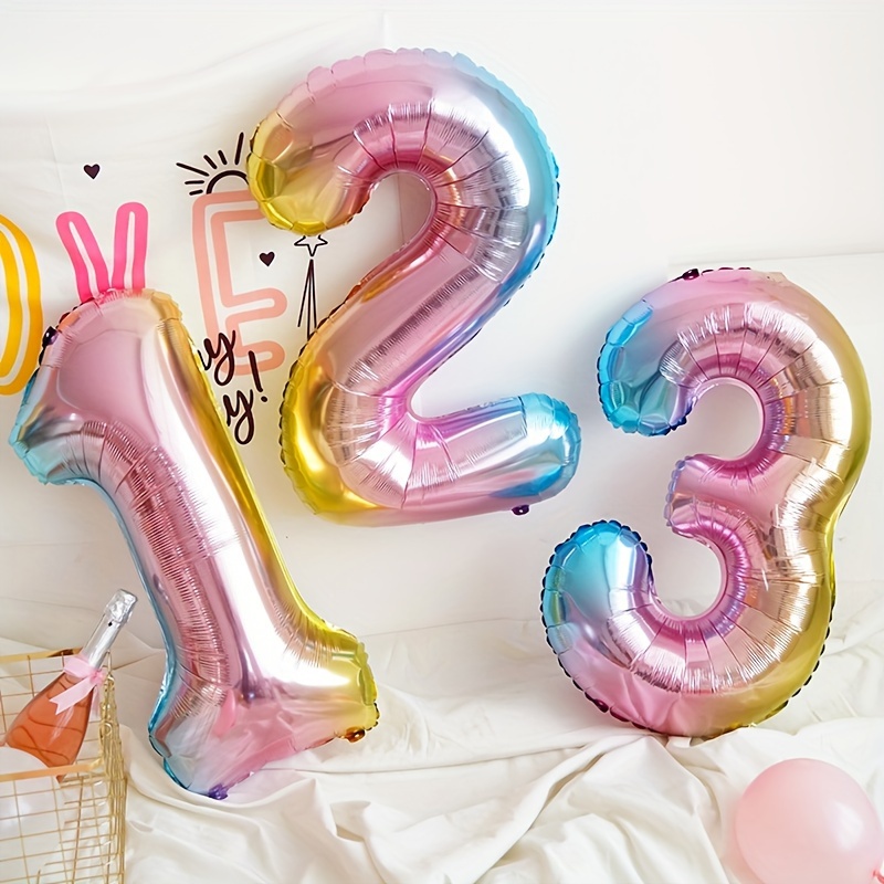 32inch Rainbow Gradient Number - огляд і ціна Balloon Pump Hand