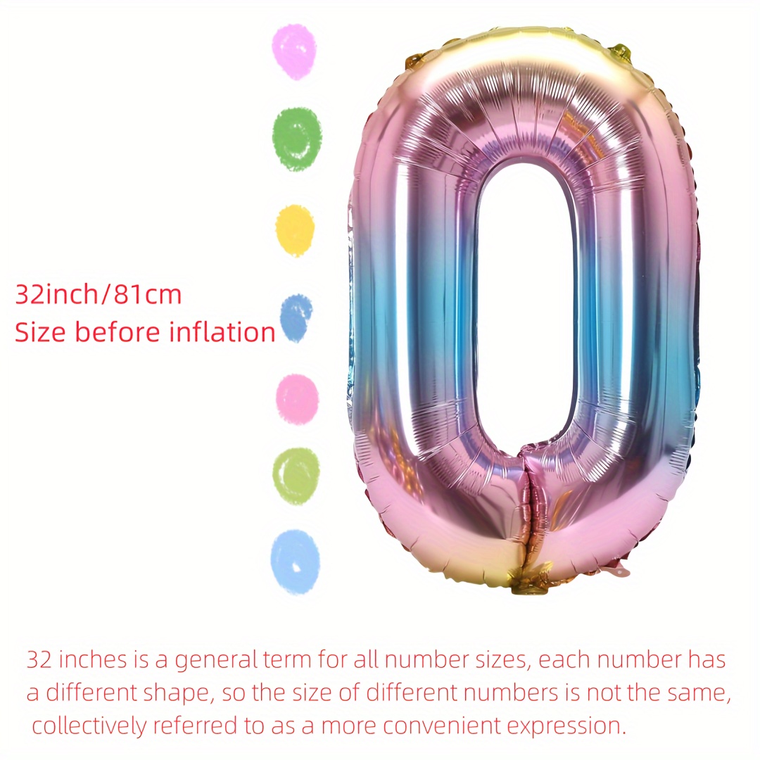 32inch Rainbow Gradient Number - огляд і ціна Balloon Pump Hand
