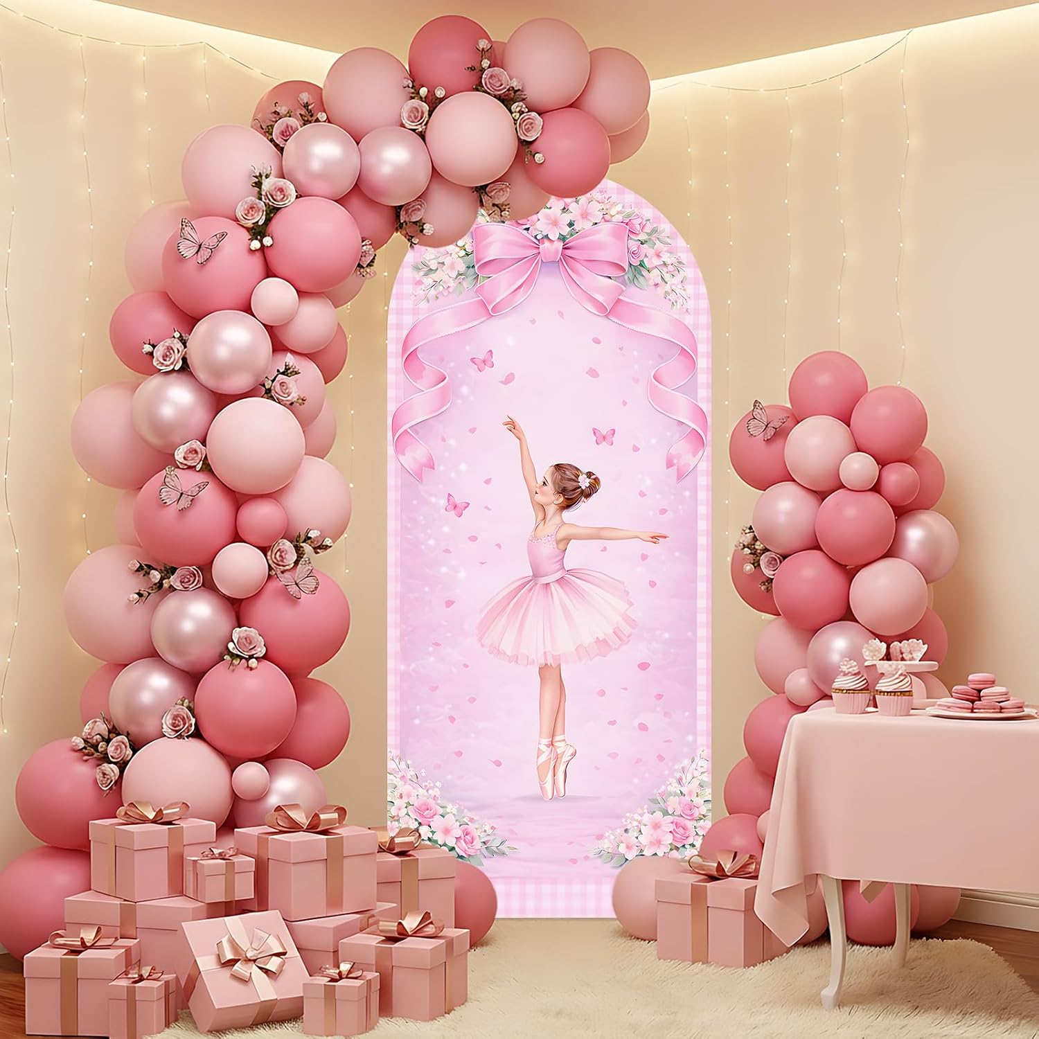 Custom 2-sided Ballerina Arch  - огляд і ціна Dessert Table Backdrop