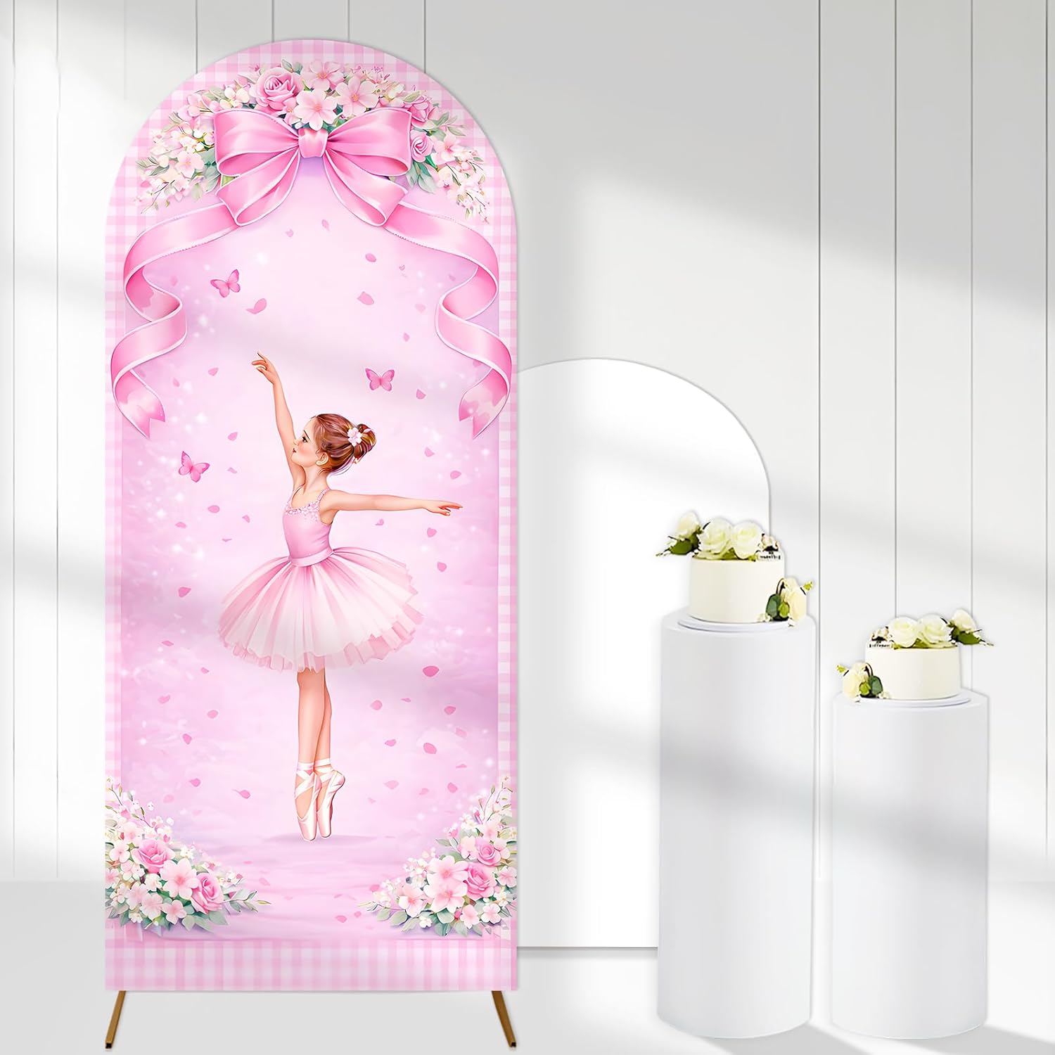 Custom 2-sided Ballerina Arch  - огляд і ціна Dessert Table Backdrop