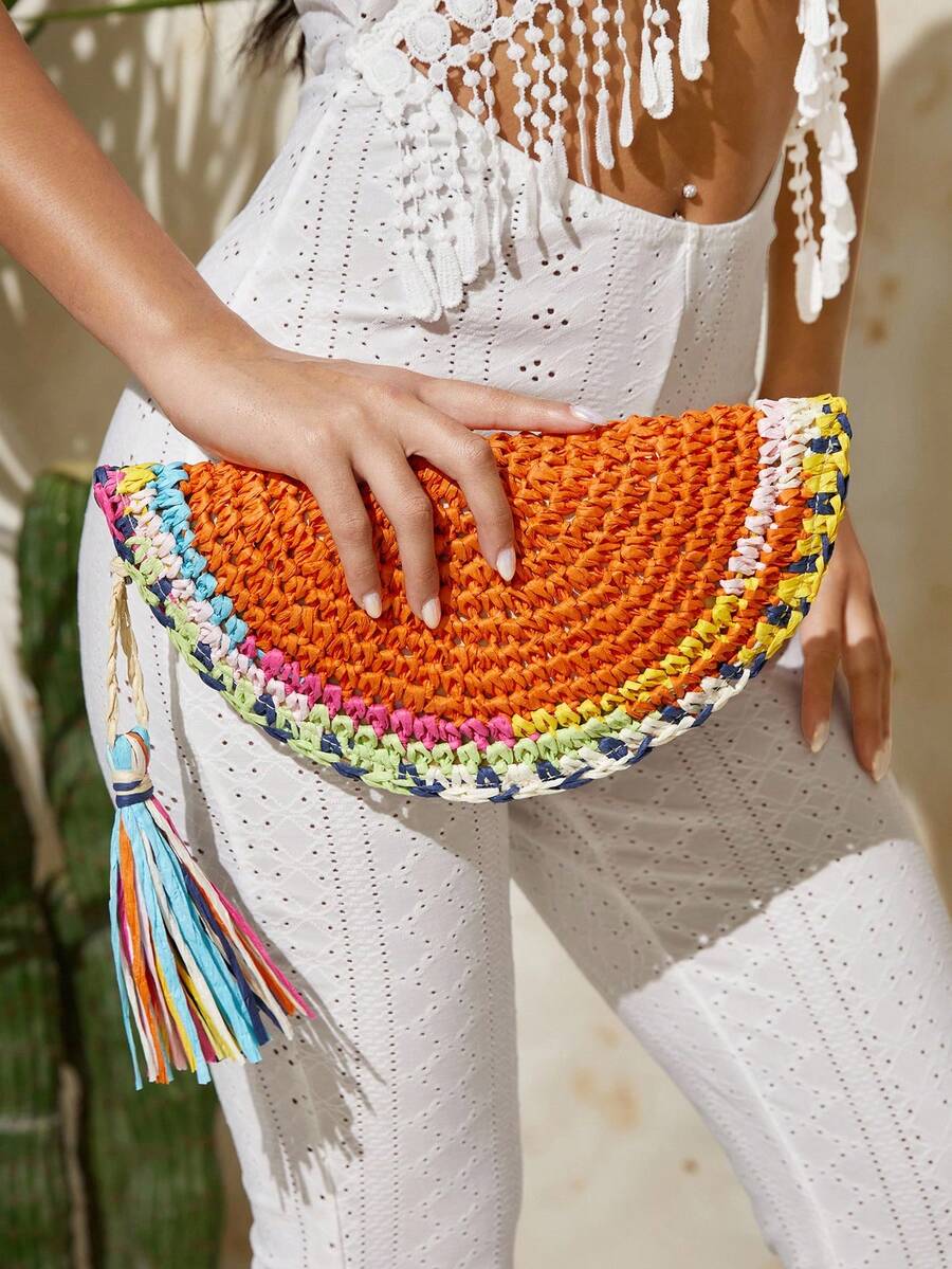 Ladies, Women Clutchs, Straw B - огляд і ціна Paper Straw Color