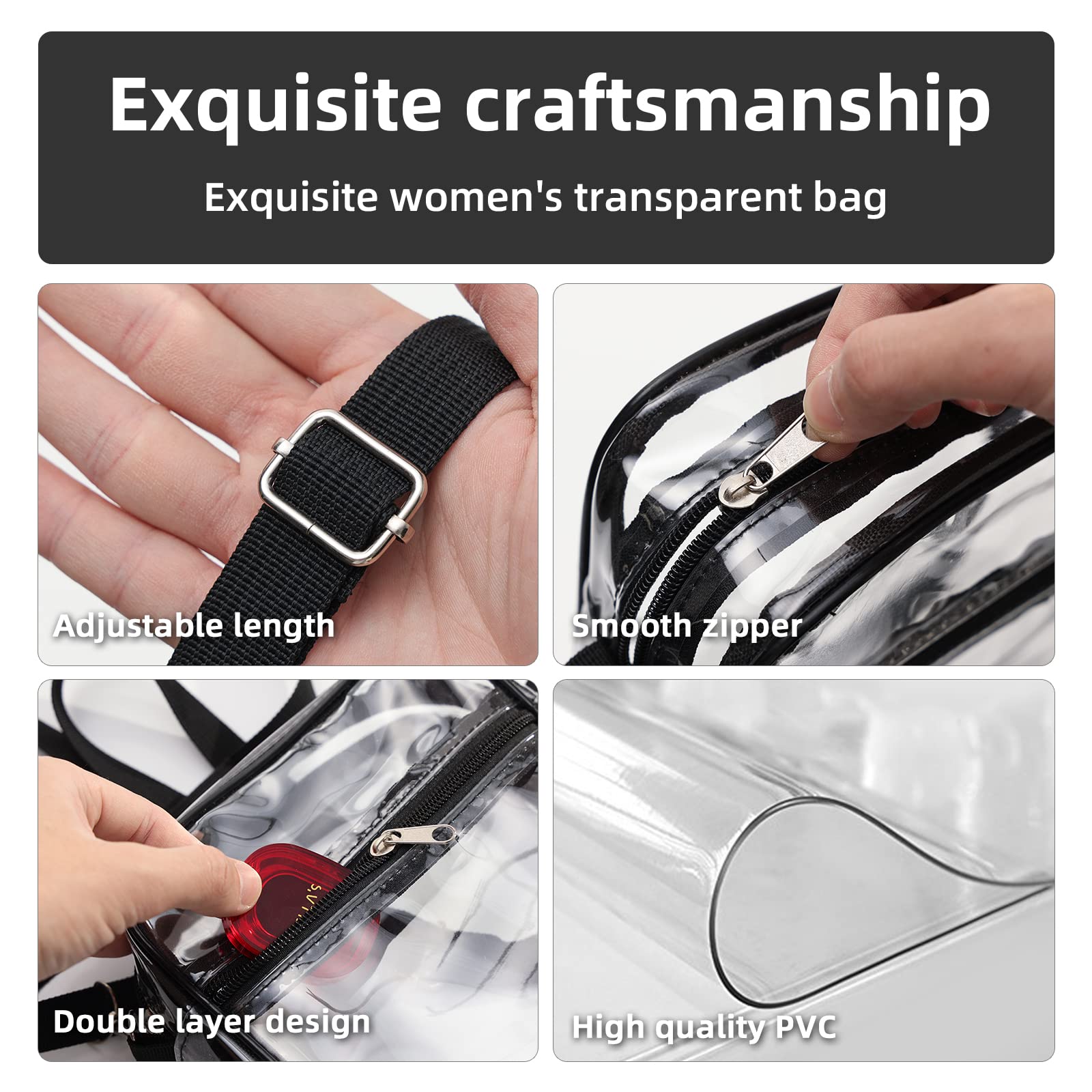 1-10PCS Women Clear Crossbody  - огляд і ціна Event & Party Supply