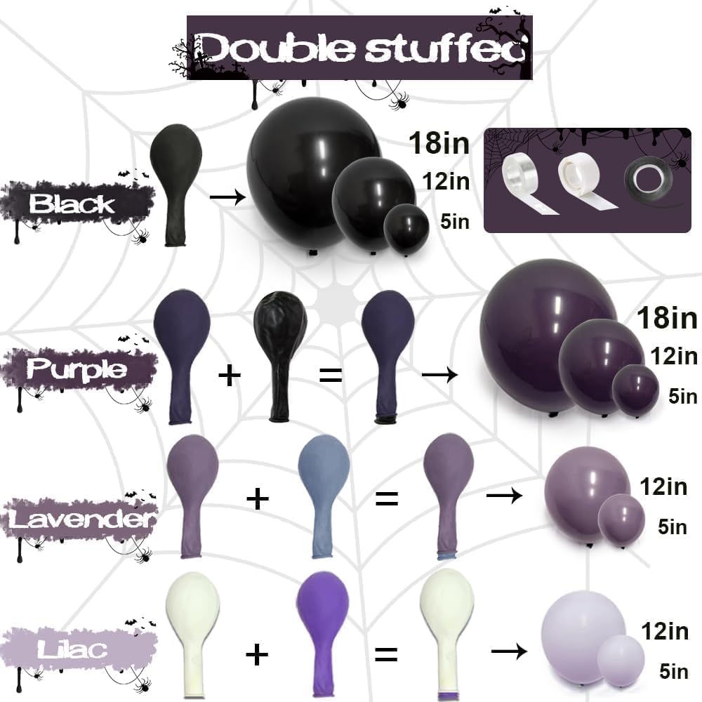 Black Purple Balloon Arch Kit  - огляд і ціна Balloon Arch Kit